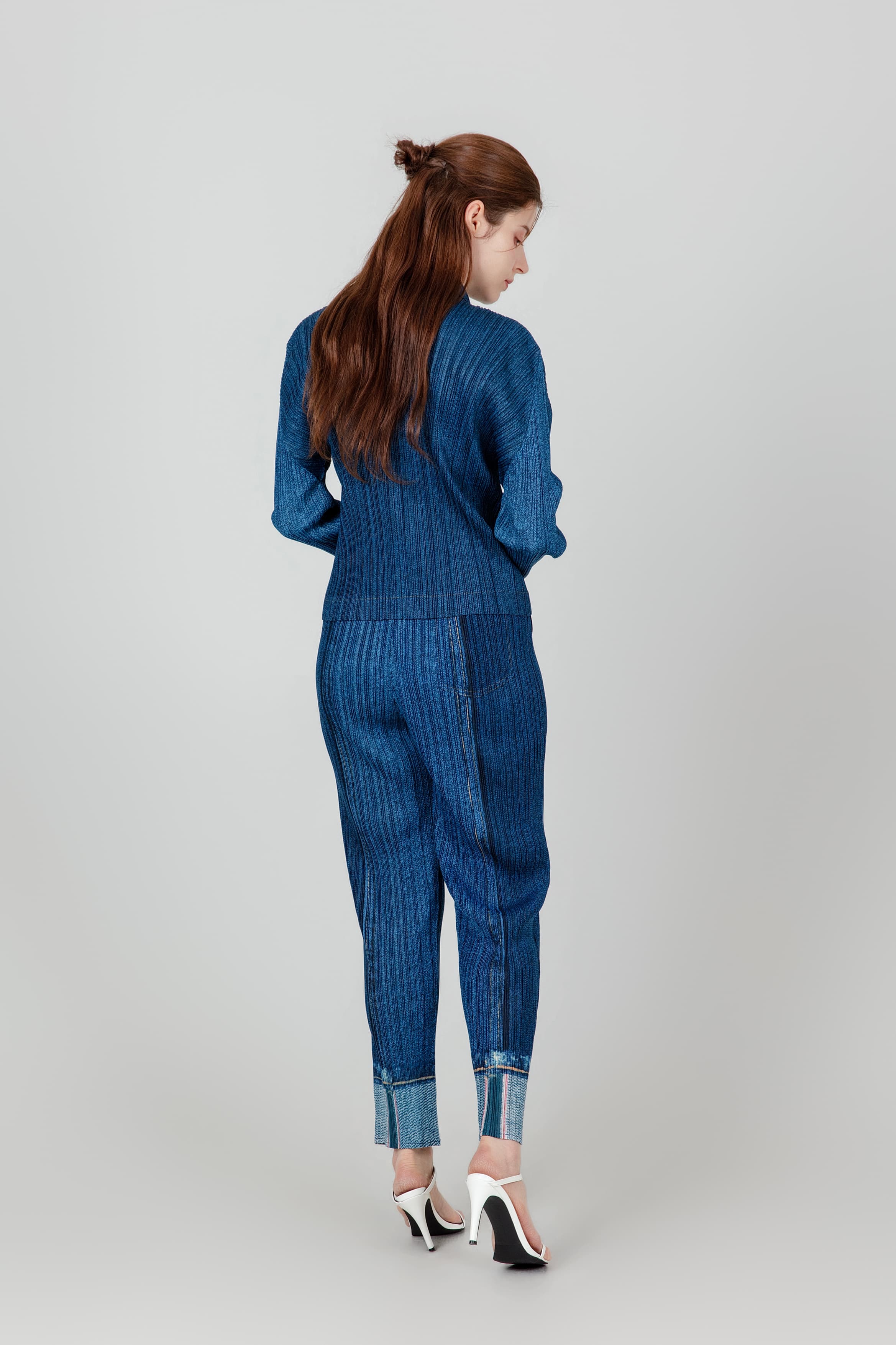 딥데님 플리츠 자켓