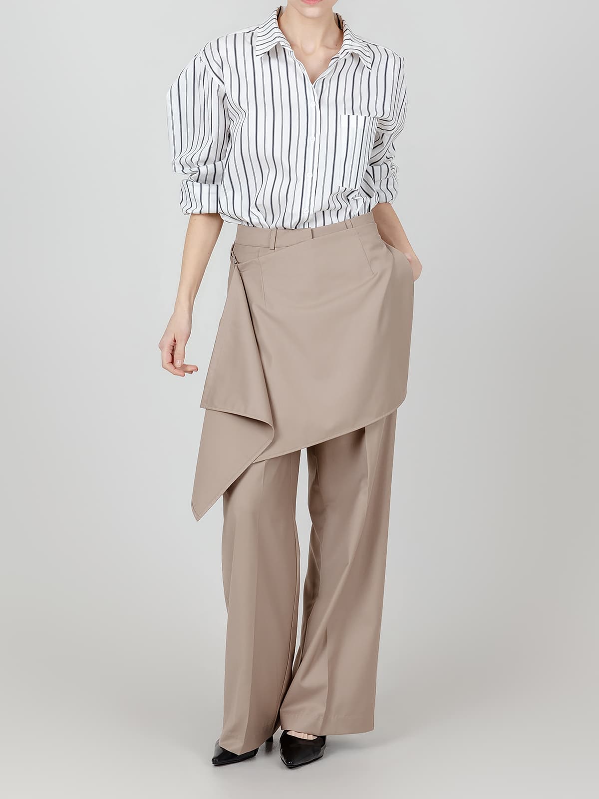 시티 투웨이 와이드 랩 팬츠