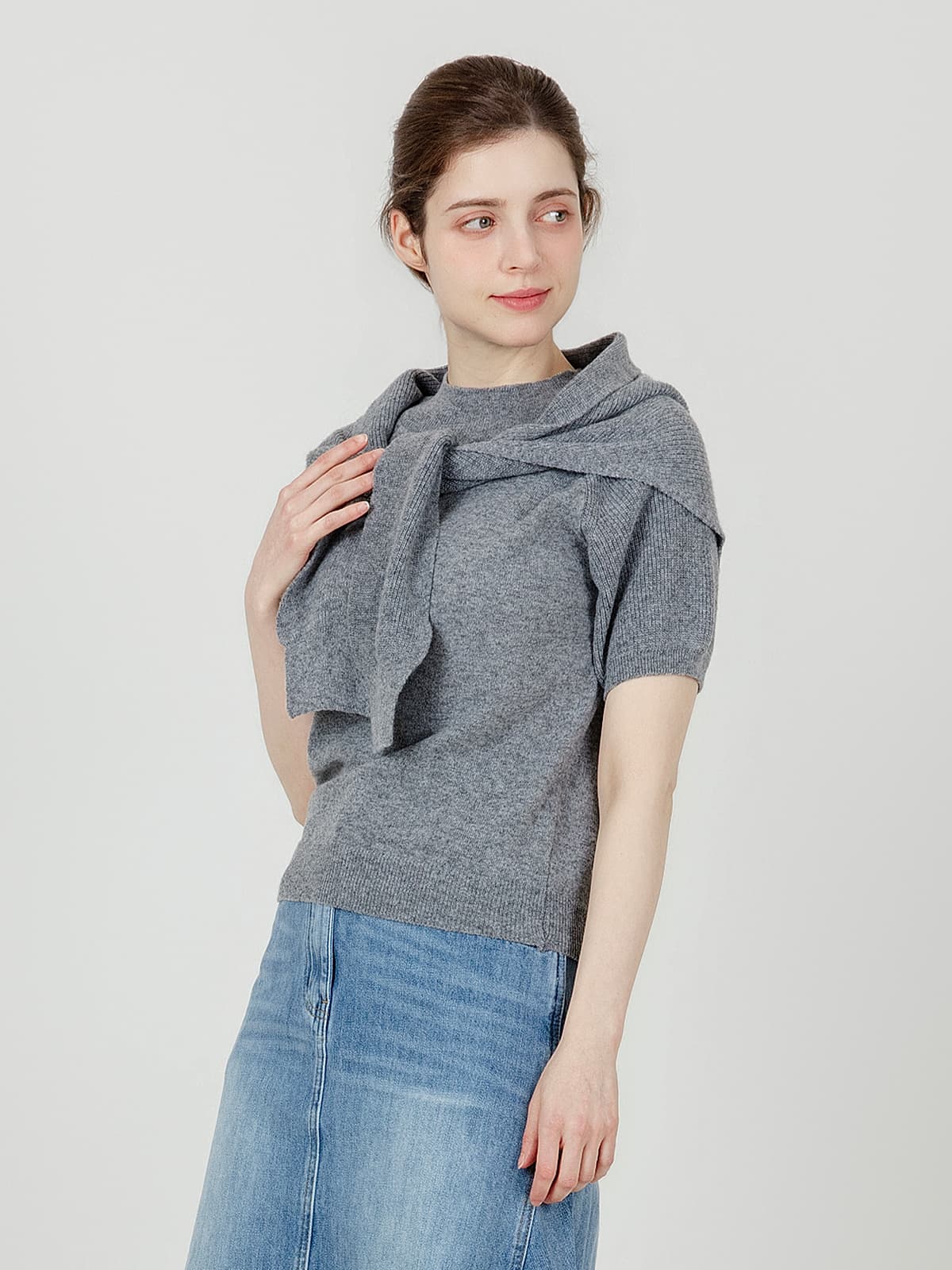 투웨이 머플러 니트