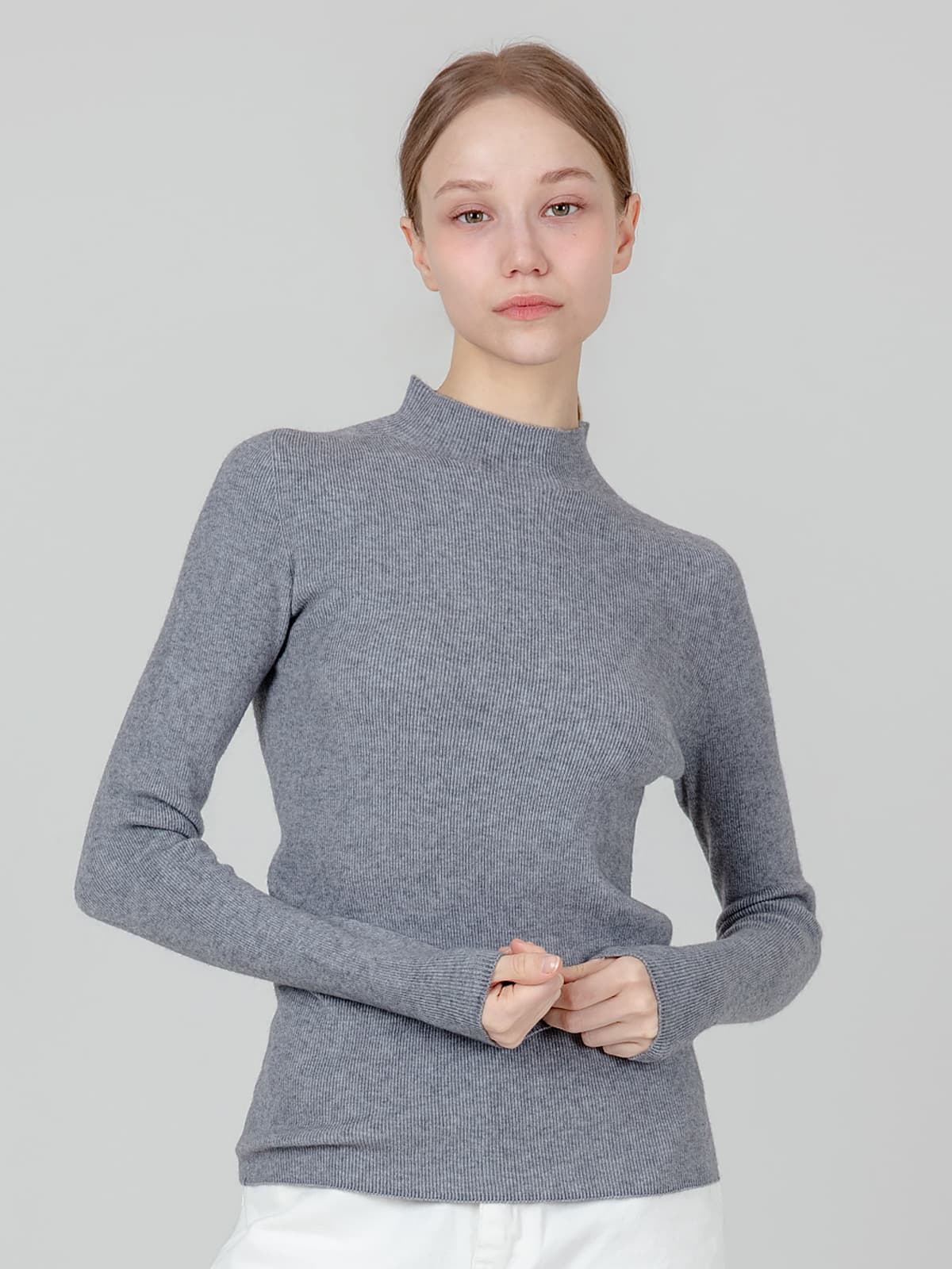 소프트 데일리 반목 골지 니트